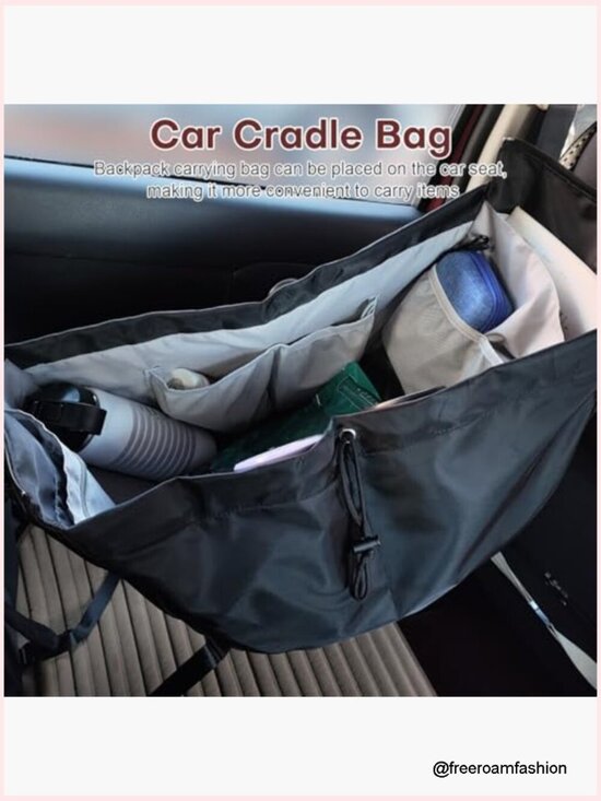 Large Capacity Nylon Tote Backpack with 15 Pockets, Travel Organizer Bag main image 6
